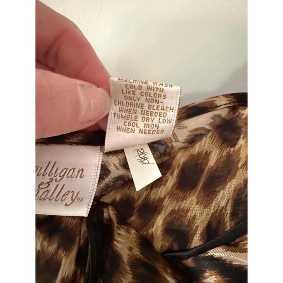Gilligan O'Malley Slip Dress Womens Size S Leopard Print Sheer Adjustable Straps - Picture 4 of 6